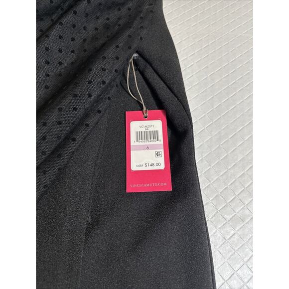 Vince Camuto Women's Mesh Dot Sleeve Shift Dress Black Size 6 VC1M0271 Party - Picture 6 of 12